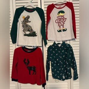 Bundle of 4 long sleeve Christmas Shirts, 4T